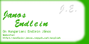 janos endlein business card